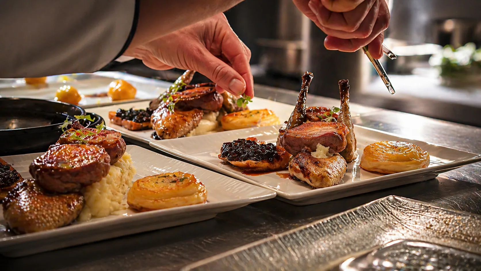 House plate prepared in the kitchen, Restaurant Philip